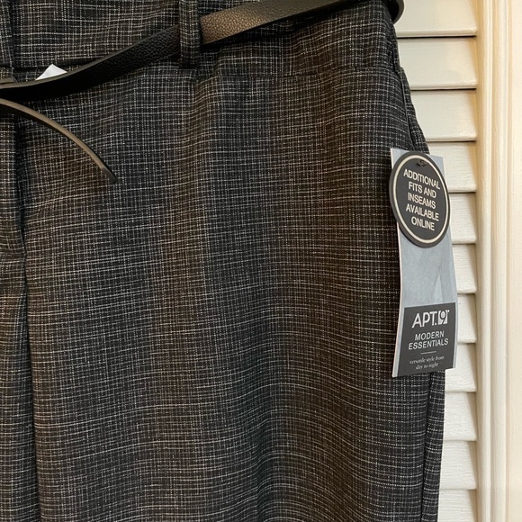 NWT, APT. 9, GREY & BLACK TROUSERS. MID RISE. SIZE 8. - Picture 3 of 5